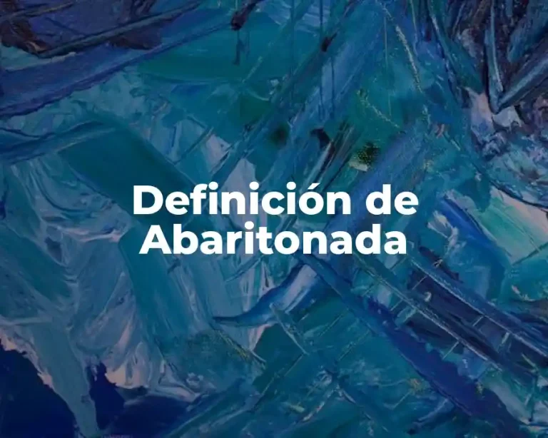 Definición de Abaritonada