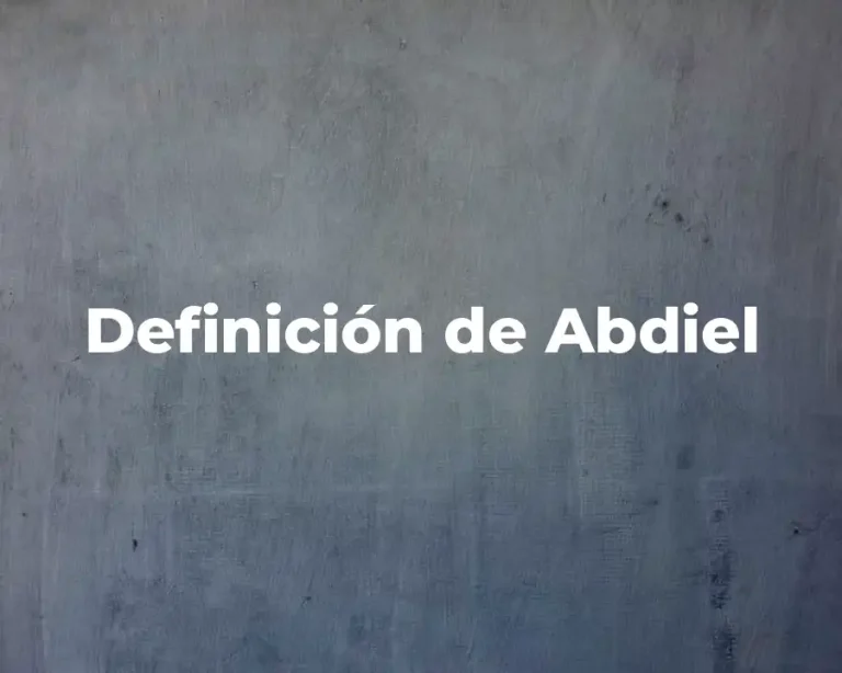 Definición de Abdiel