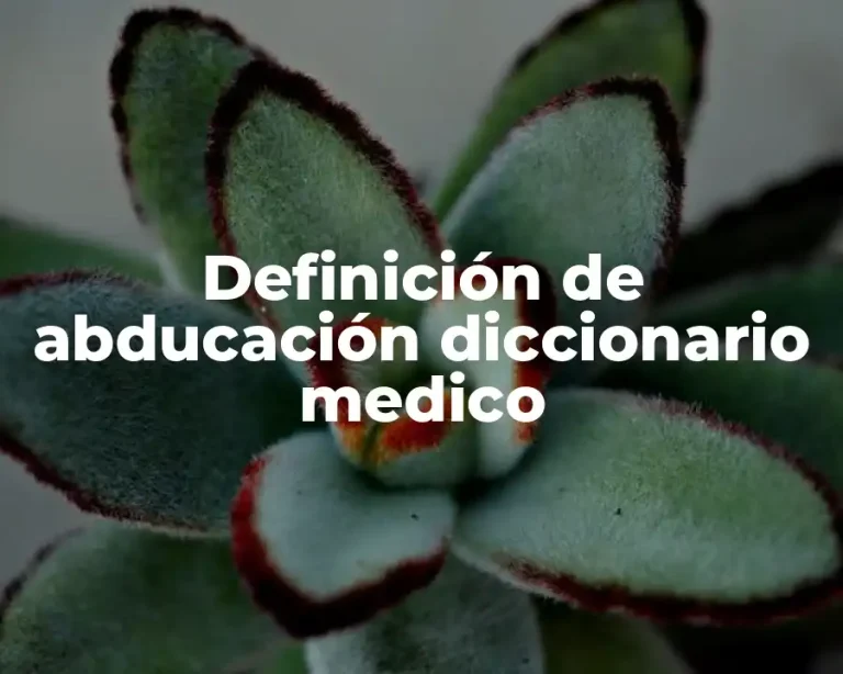 Definición de abducación diccionario medico