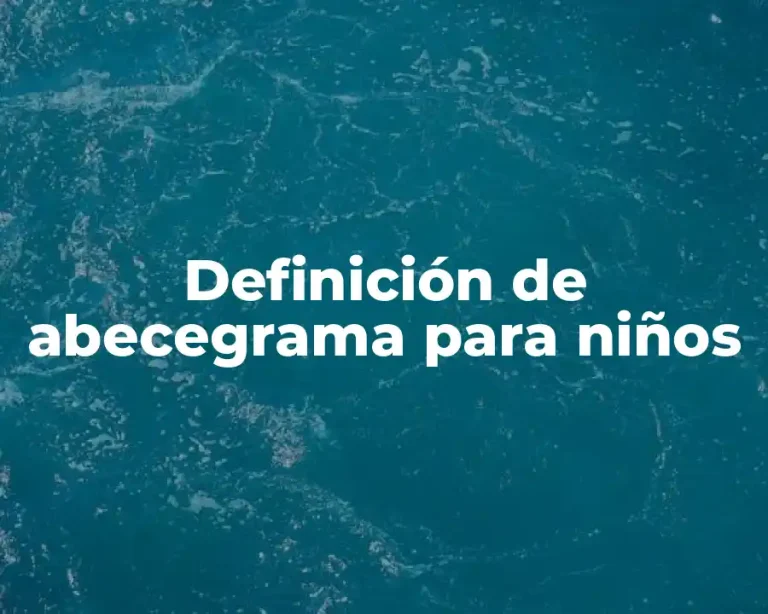 Definición de abecegrama para niños