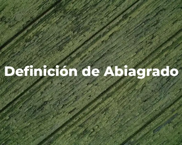 Definición de Abiagrado