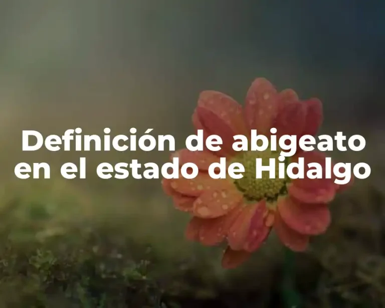 Definición de abigeato en el estado de Hidalgo