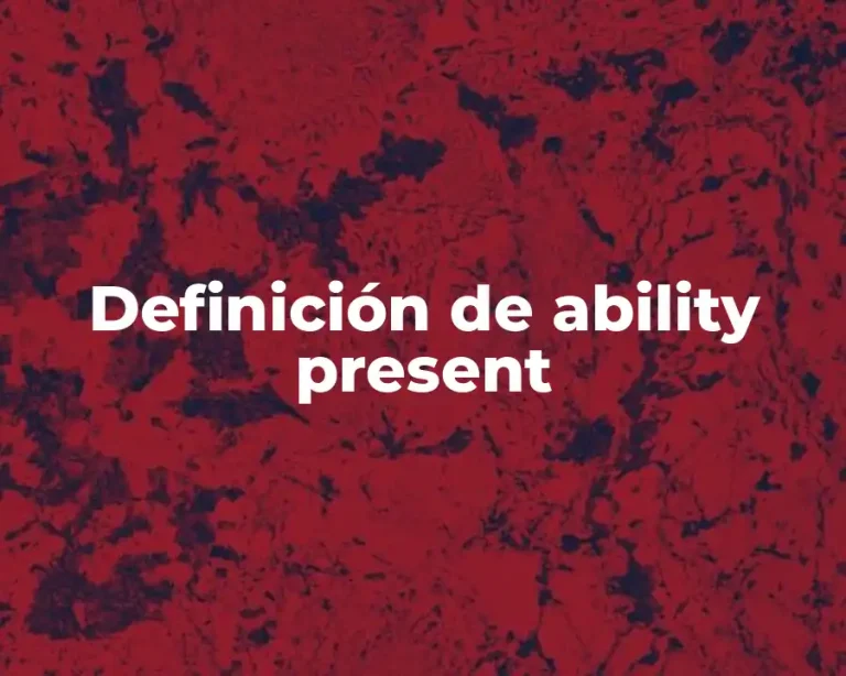 Definición de ability present