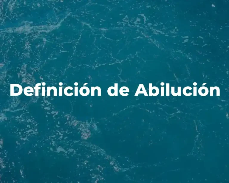 Definición de Abilución