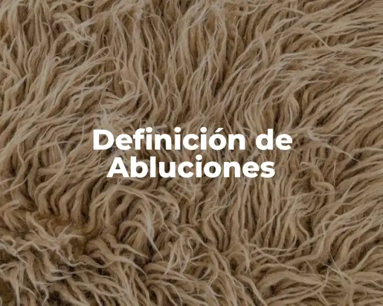 Definición de Abluciones