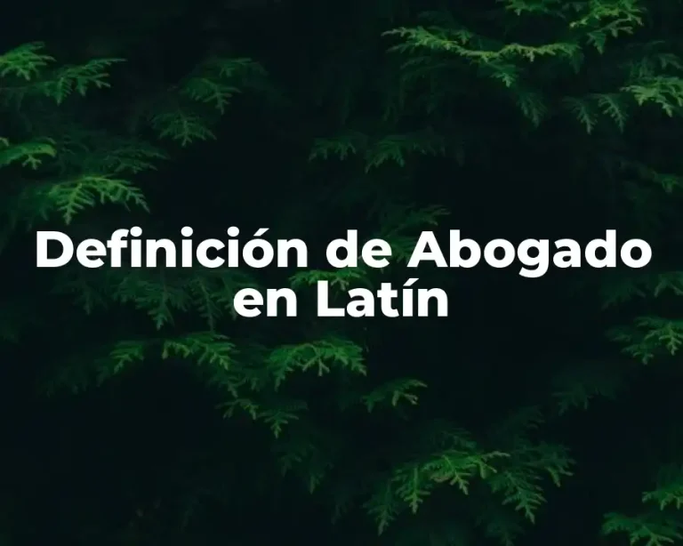 Definición de Abogado en Latín