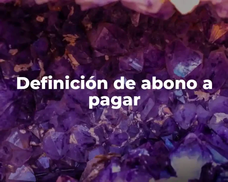 Definición de abono a pagar