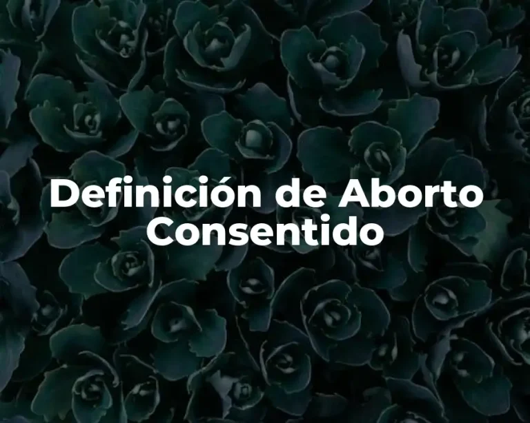 Definición de Aborto Consentido