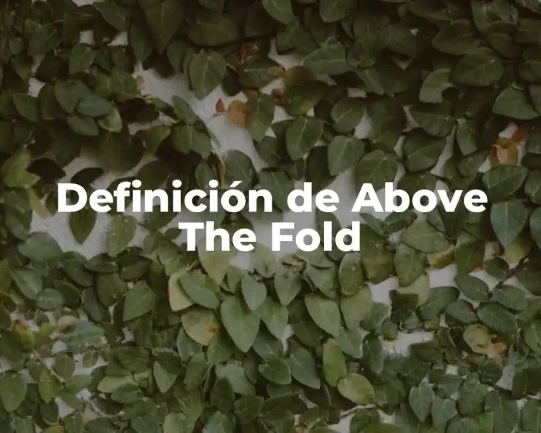 Definición de Above The Fold
