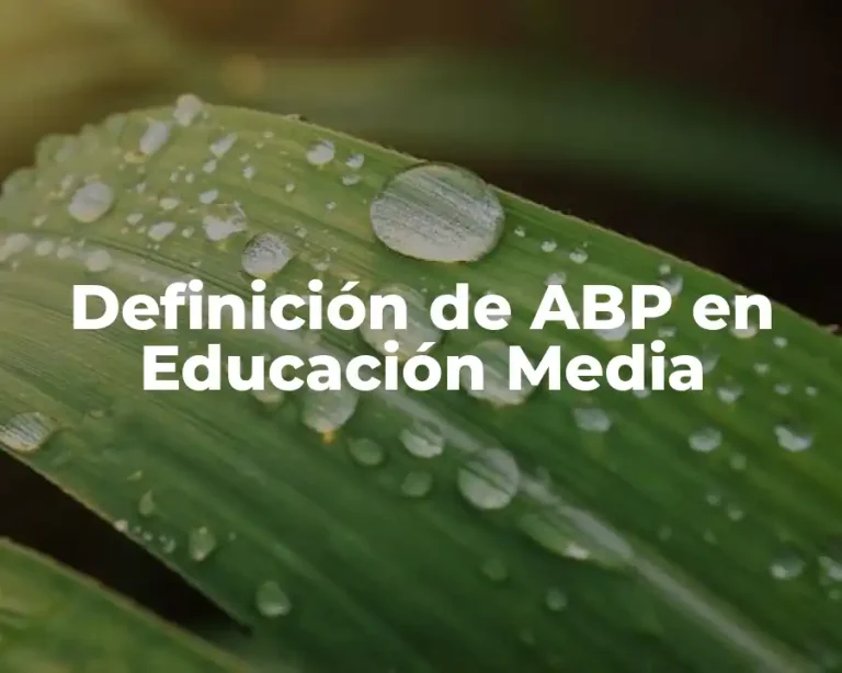 Definición de ABP en Educación Media