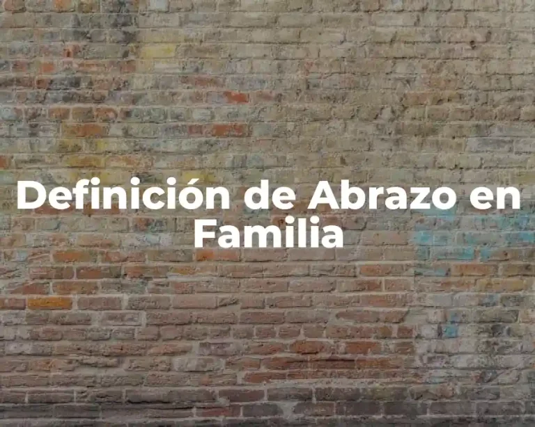 Definición de Abrazo en Familia
