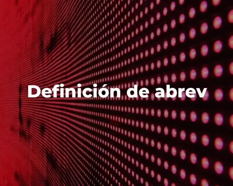 Definición de abrev
