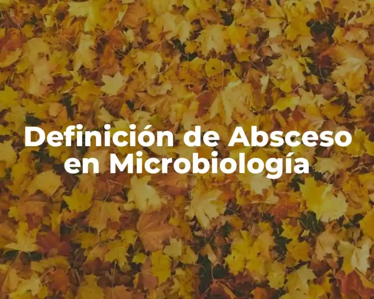 Definición de Absceso en Microbiología