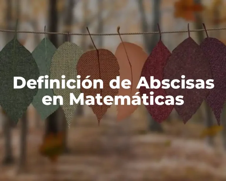 Definición de Abscisas en Matemáticas