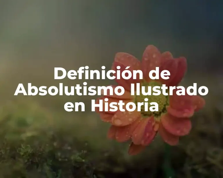 Definición de Absolutismo Ilustrado en Historia