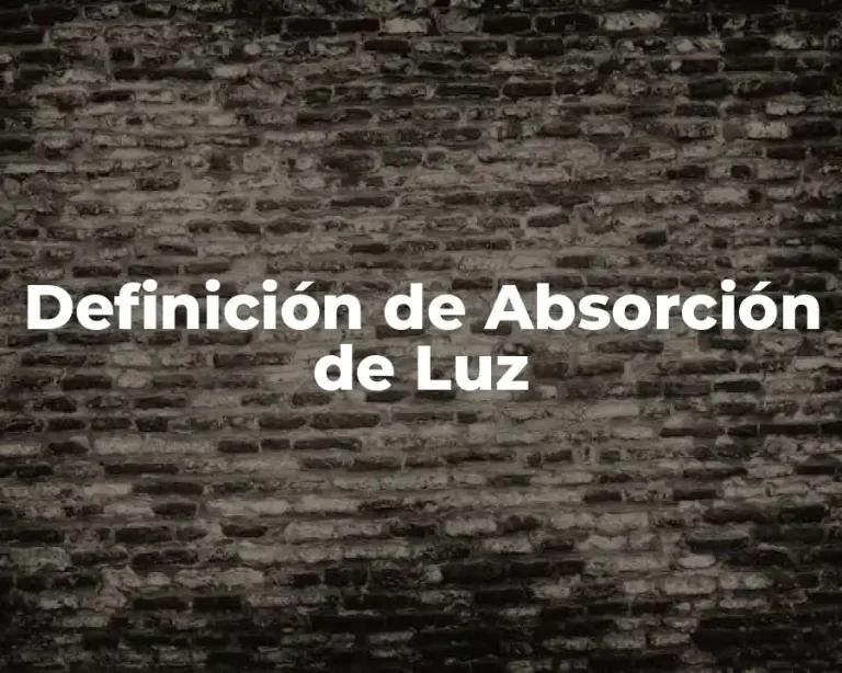 Definición de Absorción de Luz
