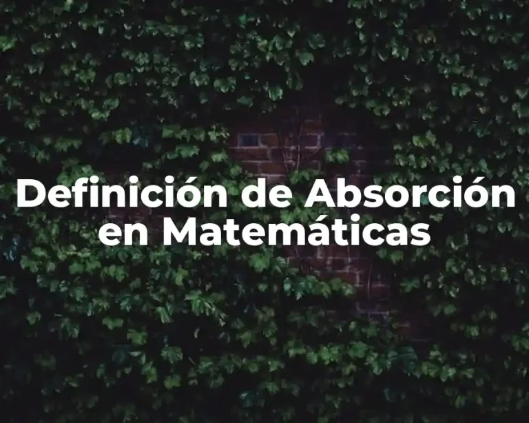 Definición de Absorción en Matemáticas