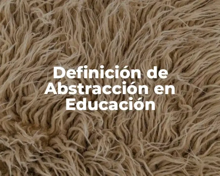 Definición de Abstracción en Educación