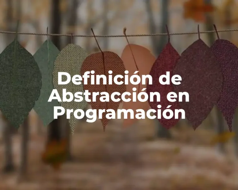 Definición de Abstracción en Programación