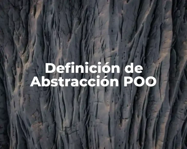 Definición de Abstracción POO