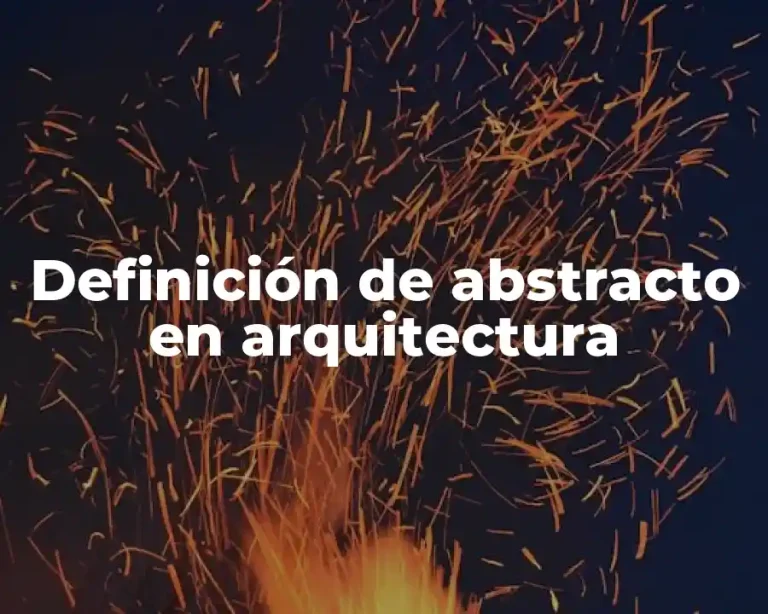 Definición de abstracto en arquitectura