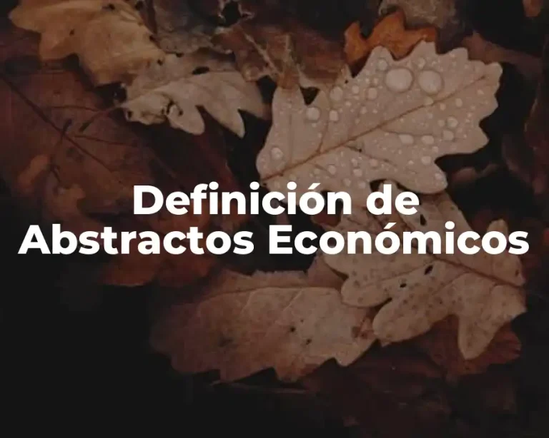 Definición de Abstractos Económicos