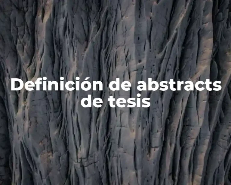 Definición de abstracts de tesis