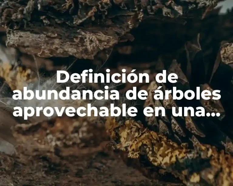 Definición de abundancia de árboles aprovechable en una AAA