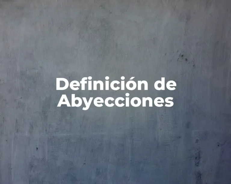 Definición de Abyecciones