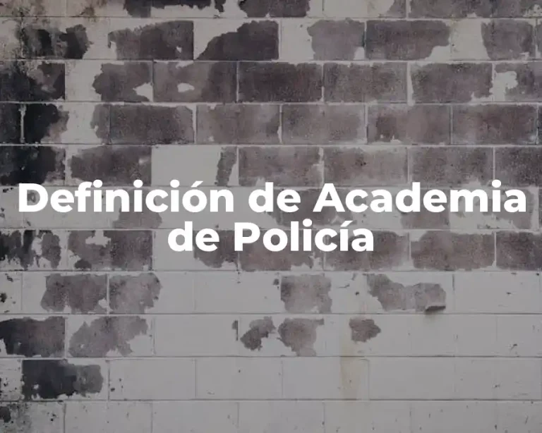 Definición de Academia de Policía