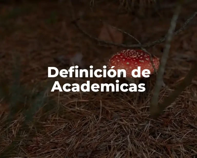 Definición de Academicas