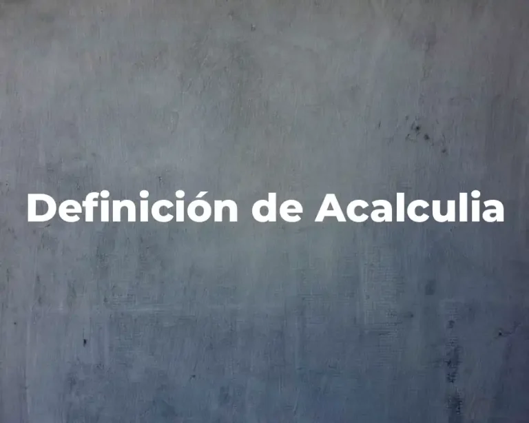 Definición de Acalculia
