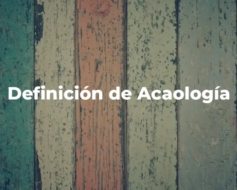 Definición de Acaología