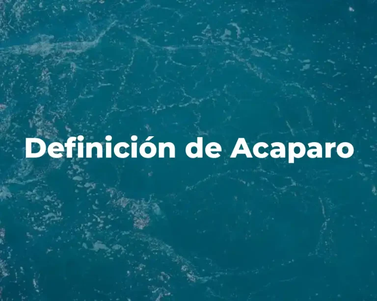 Definición de Acaparo