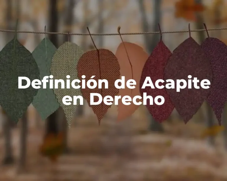 Definición de Acapite en Derecho