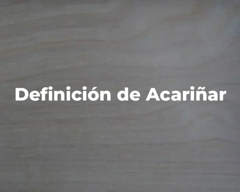 Definición de Acariñar