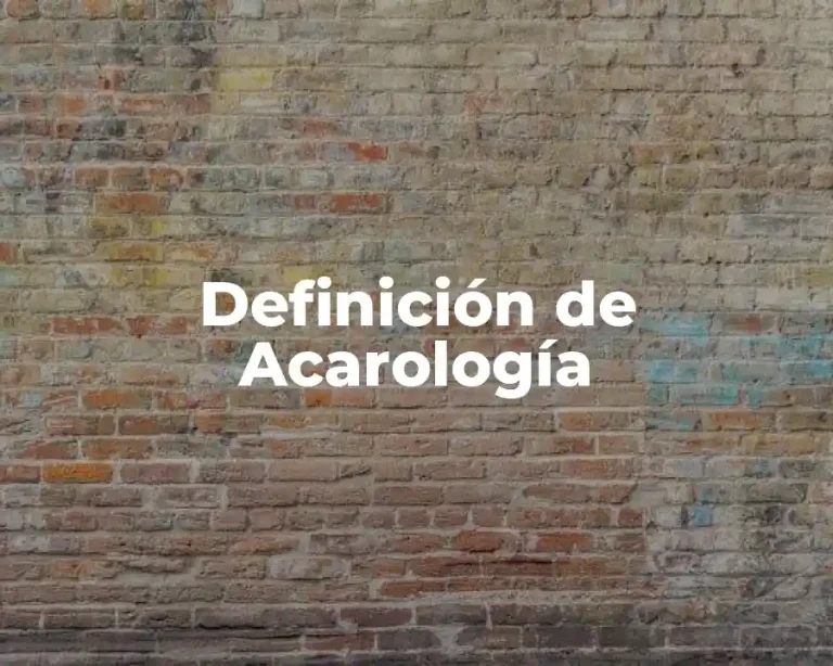 Definición de Acarología