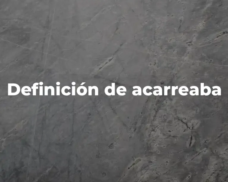 Definición de acarreaba