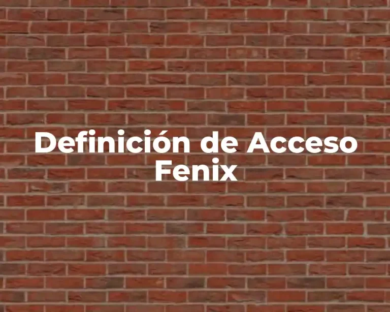 Definición de Acceso Fenix