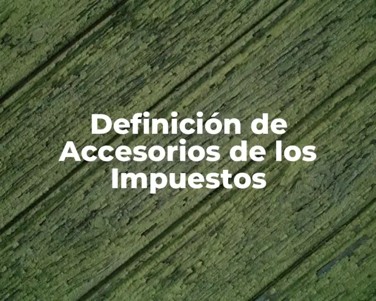 Definición de Accesorios de los Impuestos