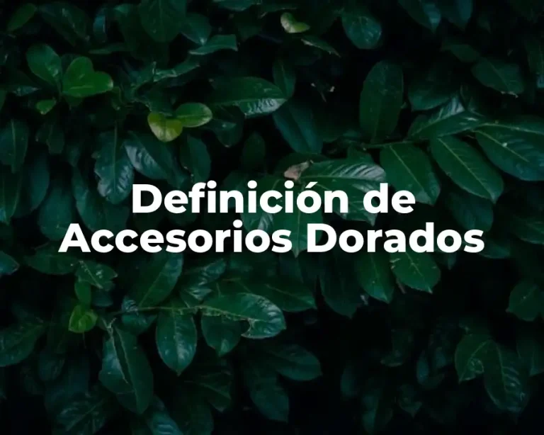Definición de Accesorios Dorados