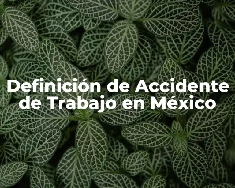 Definición de Accidente de Trabajo en México