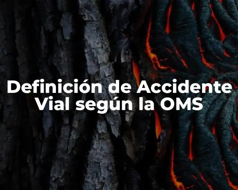 Definición de Accidente Vial según la OMS