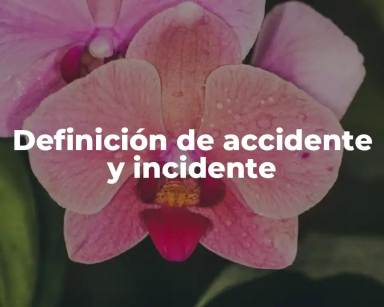 Definición de accidente y incidente