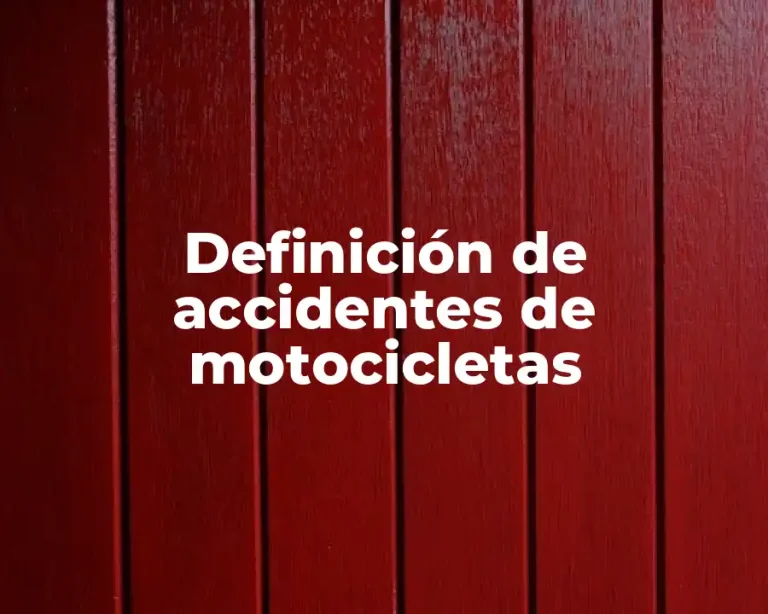 Definición de accidentes de motocicletas