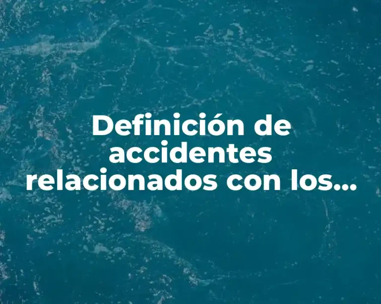 Definición de accidentes relacionados con los medios de transporte