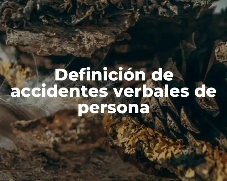 Definición de accidentes verbales de persona
