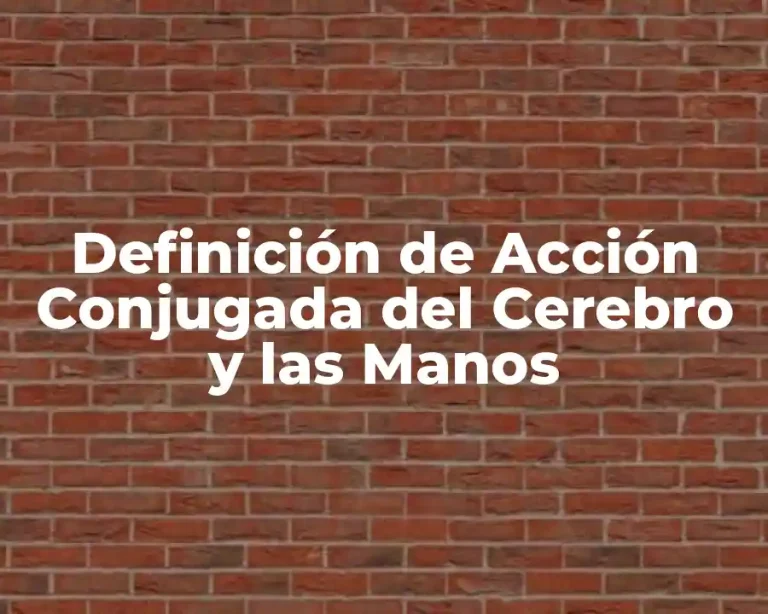 Definición de Acción Conjugada del Cerebro y las Manos