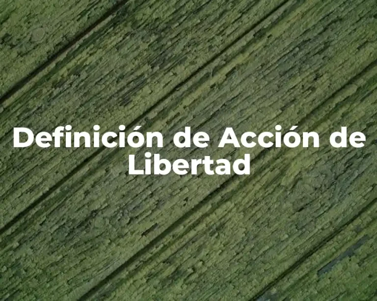 Definición de Acción de Libertad