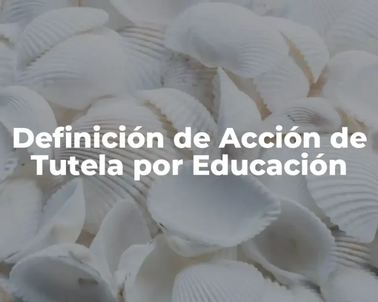 Definición de Acción de Tutela por Educación